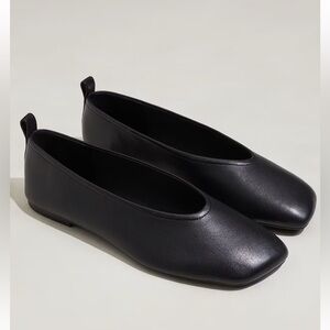 Classic Genuine Black Leather Women’s Ballet Flats